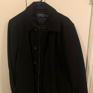 Polo RL Black Winter Coat w/ Removable Lining